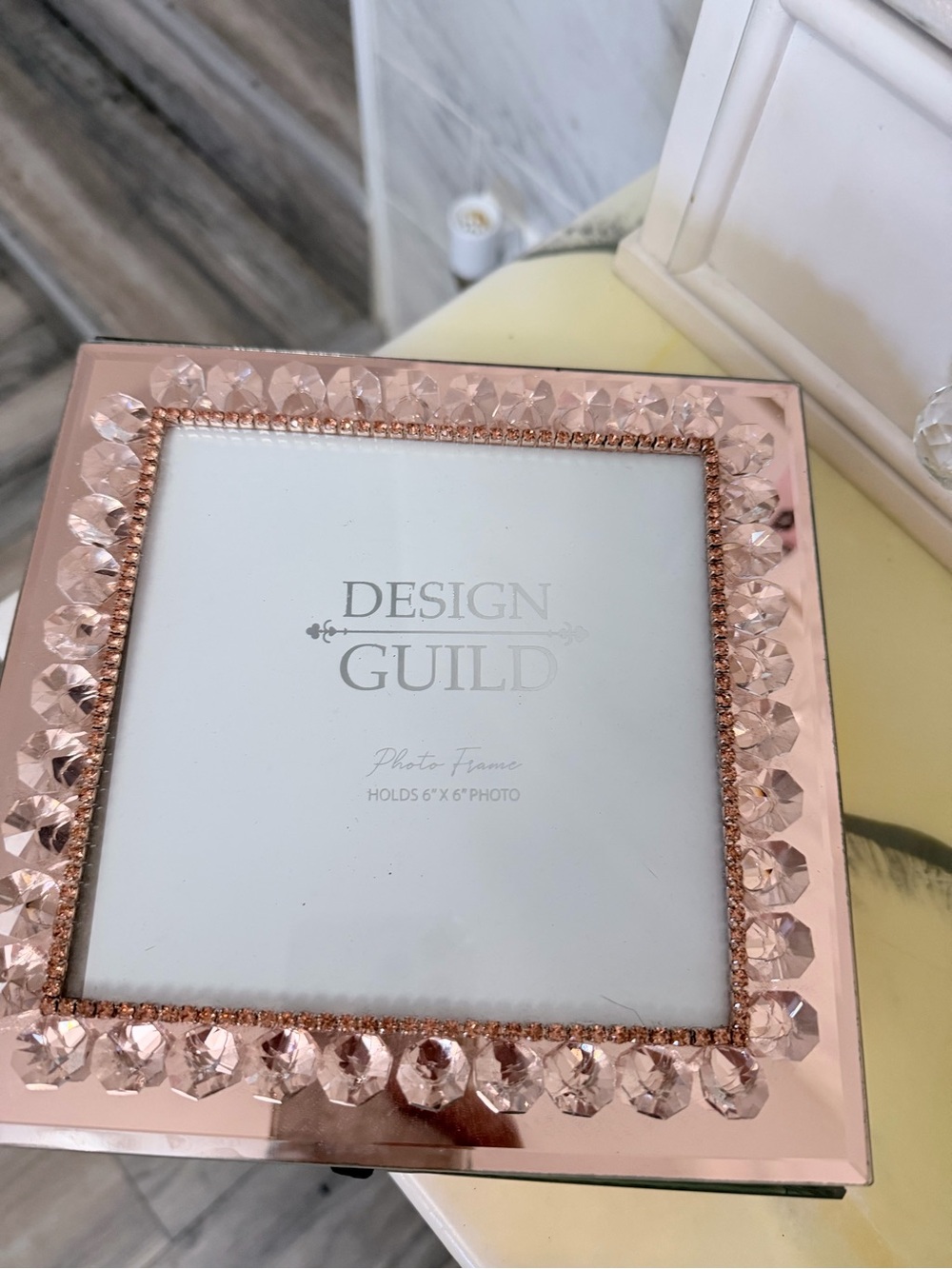 Design Guild Rose Gold Crystal Photo Frame - 6x6